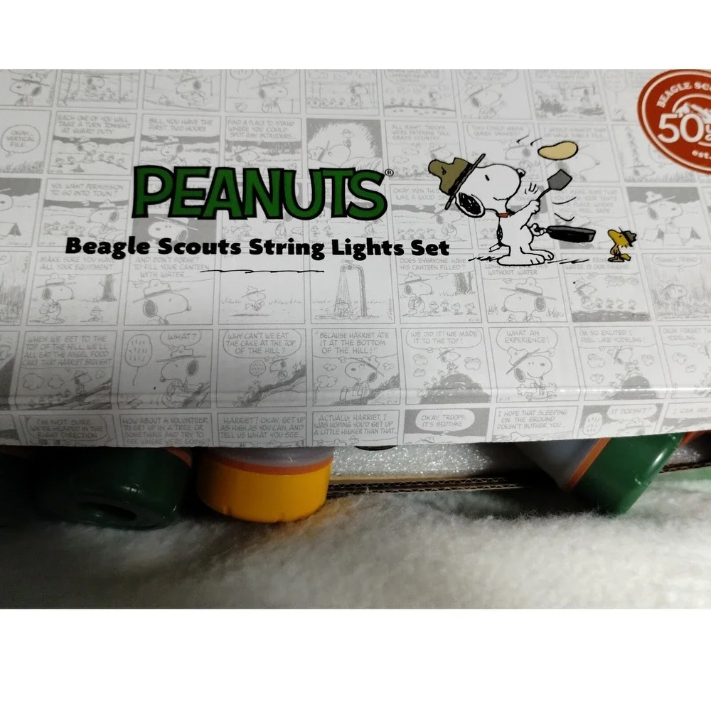 Peanuts Beagle Scouts String Lights Set 10 LED Flashing Water Repellent - Picture 4 of 16